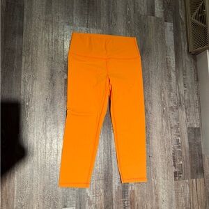 Vibrant Orange Women's Capri Leggings